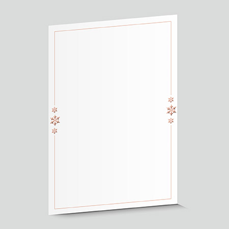 Briefpapier Weihnachten 635 Rosegold Rahmen