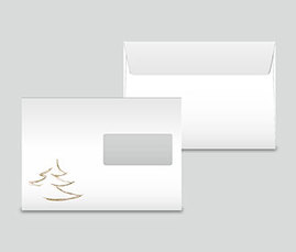 C5 weiss mit Fenster – Tannenbaum