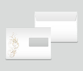 C5 weiss mit Fenster – Ornament