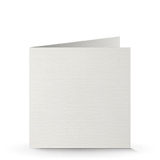 150 x 150 Doppelkarte Leinen softweiss